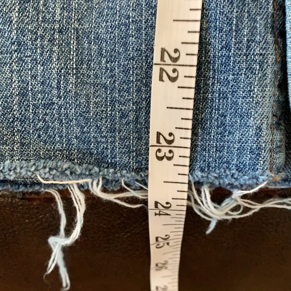 Calvin Klein Jeans mid length distressed jean skirt size 10 - Picture 6 of 7